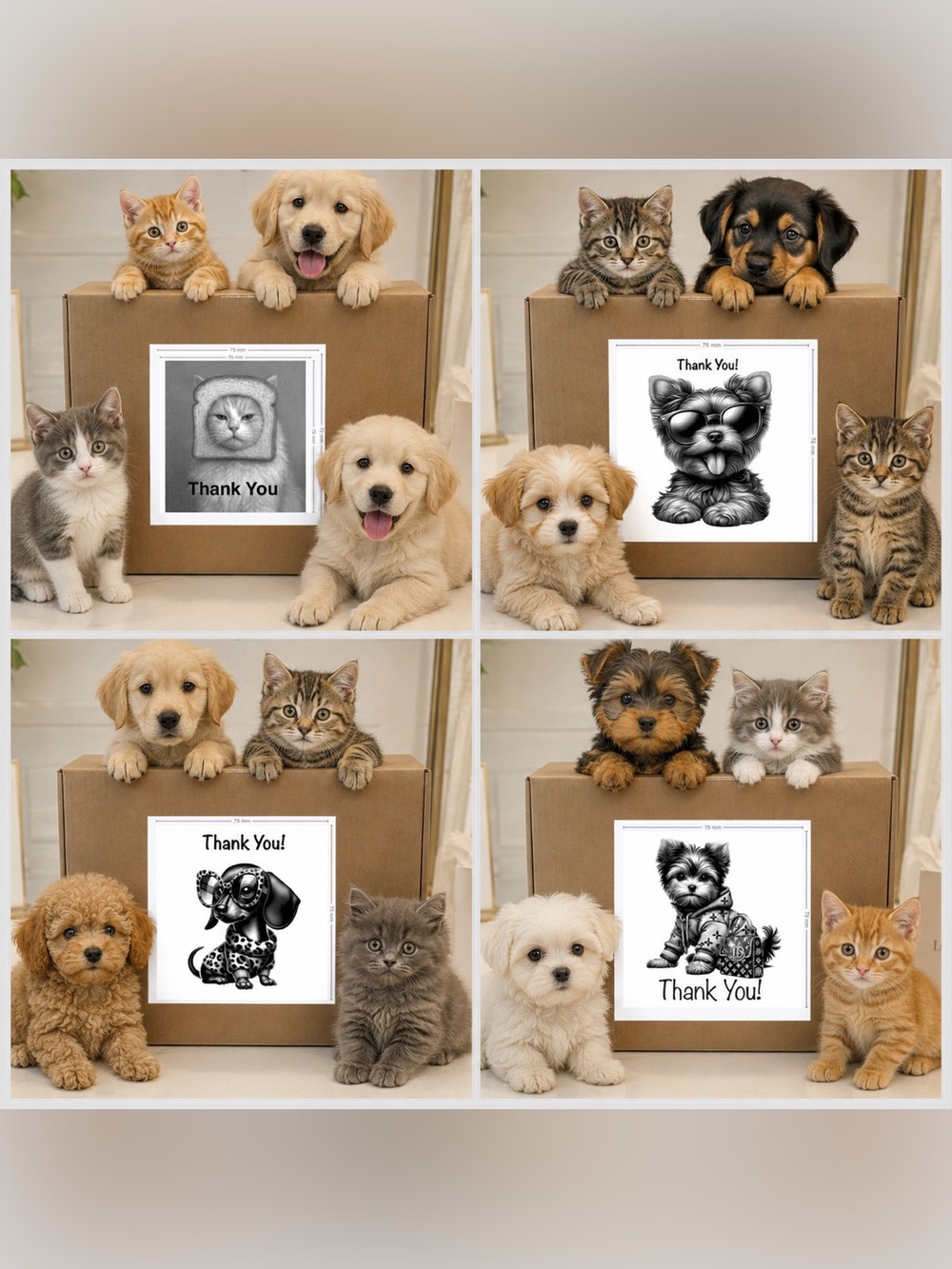 Thank You Stickers-You Pick Set of 100